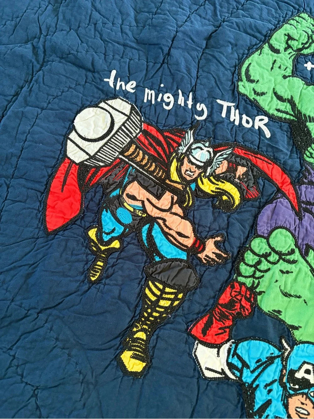 Pottery Barn Kids Full/Queen Marvel Superheroes Quilted Cotton Quilt 86x86